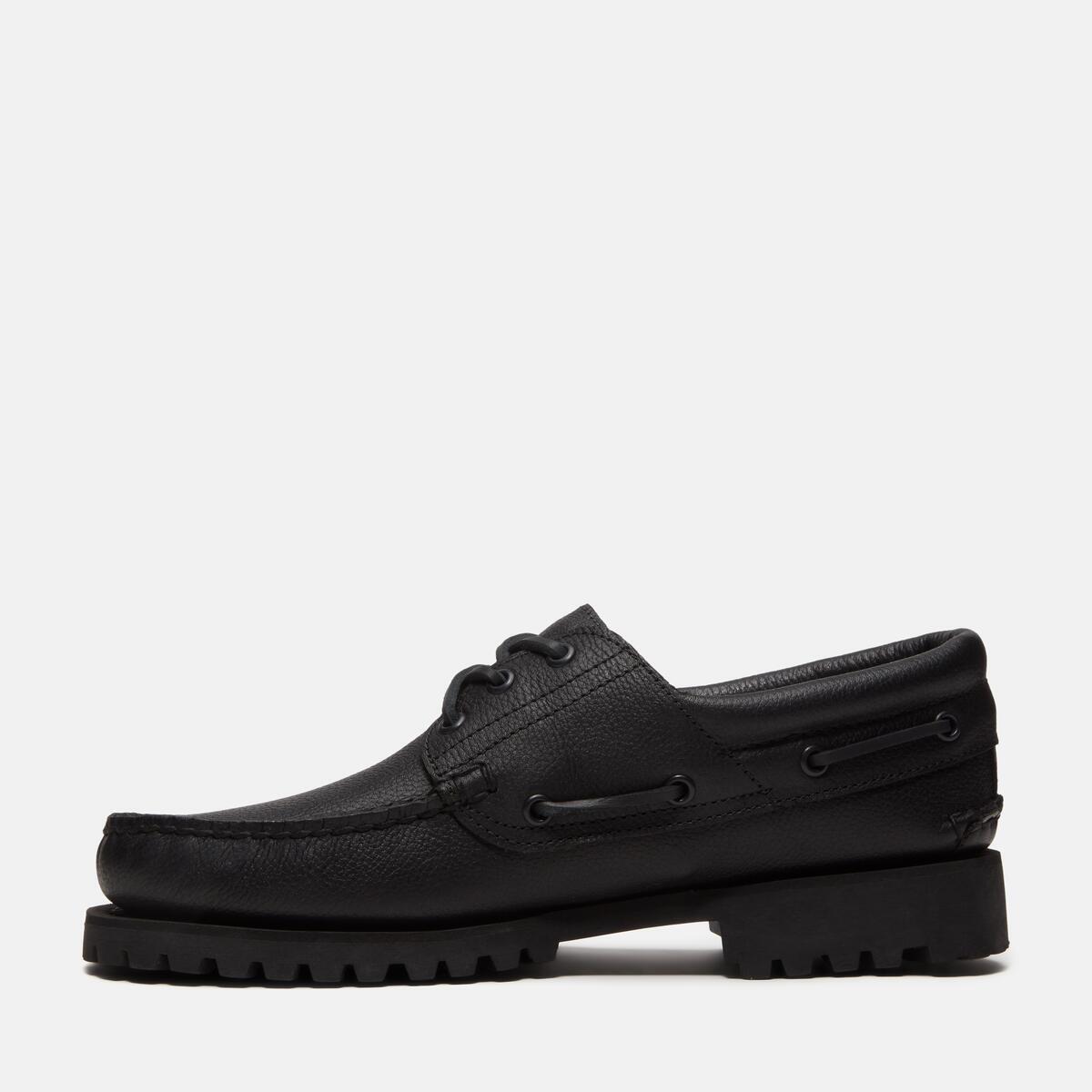 TIMBERLAND Men's Authentic 3-Eye Classic Lug All Over Black Full Grain - Image 6