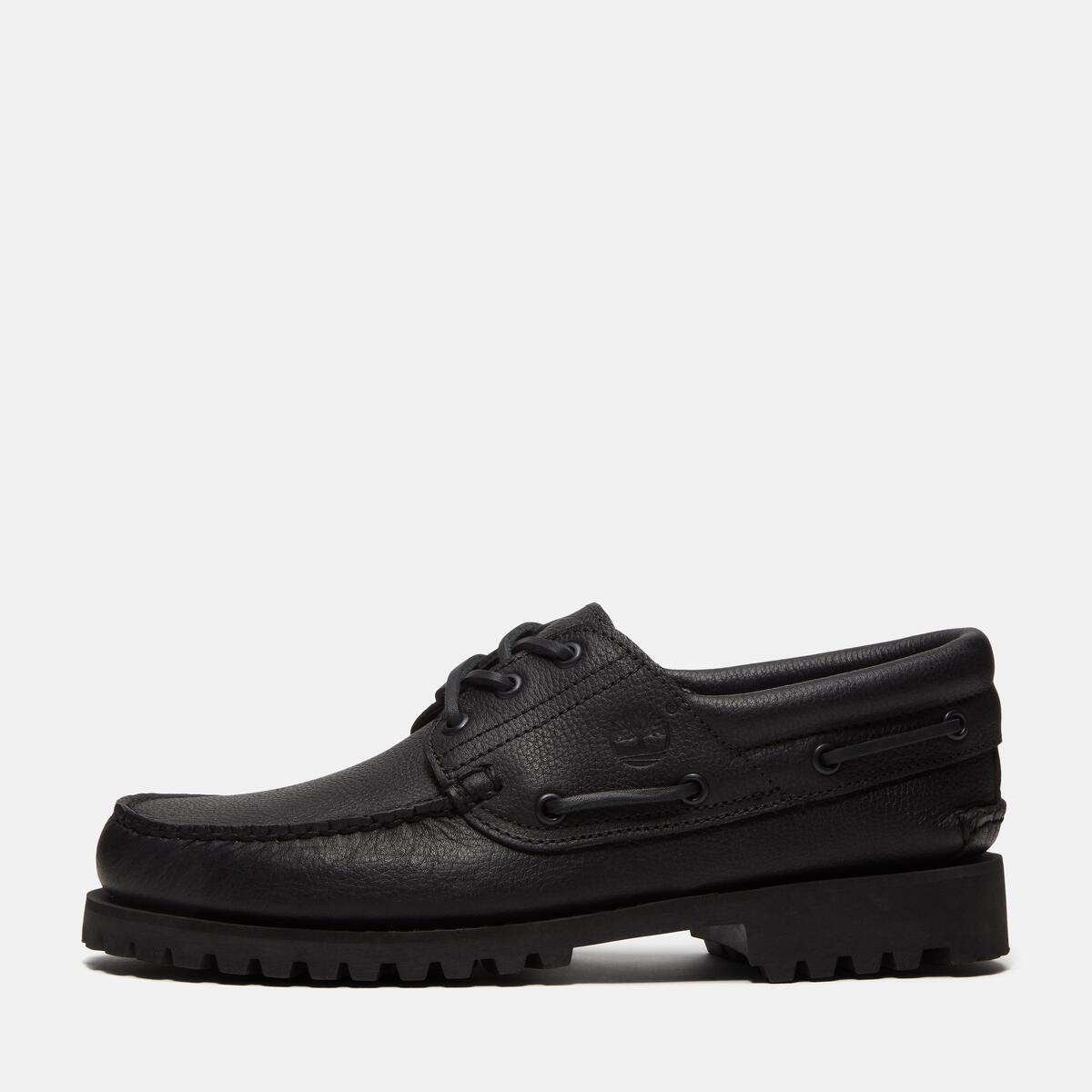 TIMBERLAND Men's Authentic 3-Eye Classic Lug All Over Black Full Grain - Image 7