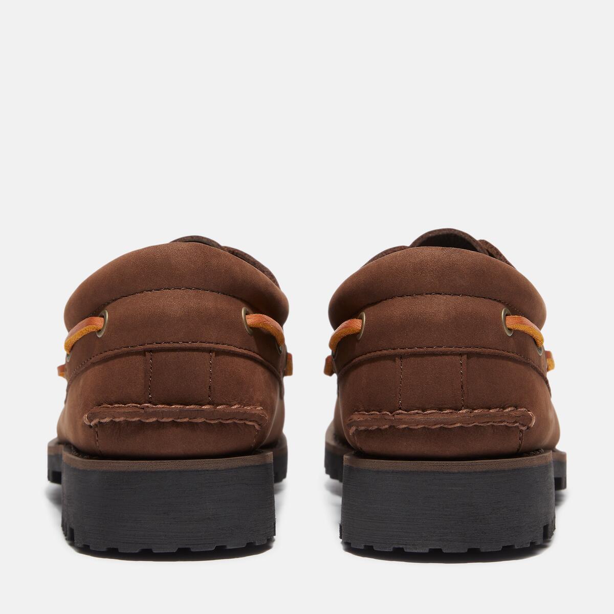 TIMBERLAND Men's Authentic 3-Eye Classic Lug Dark Brown Nubuck - Image 5