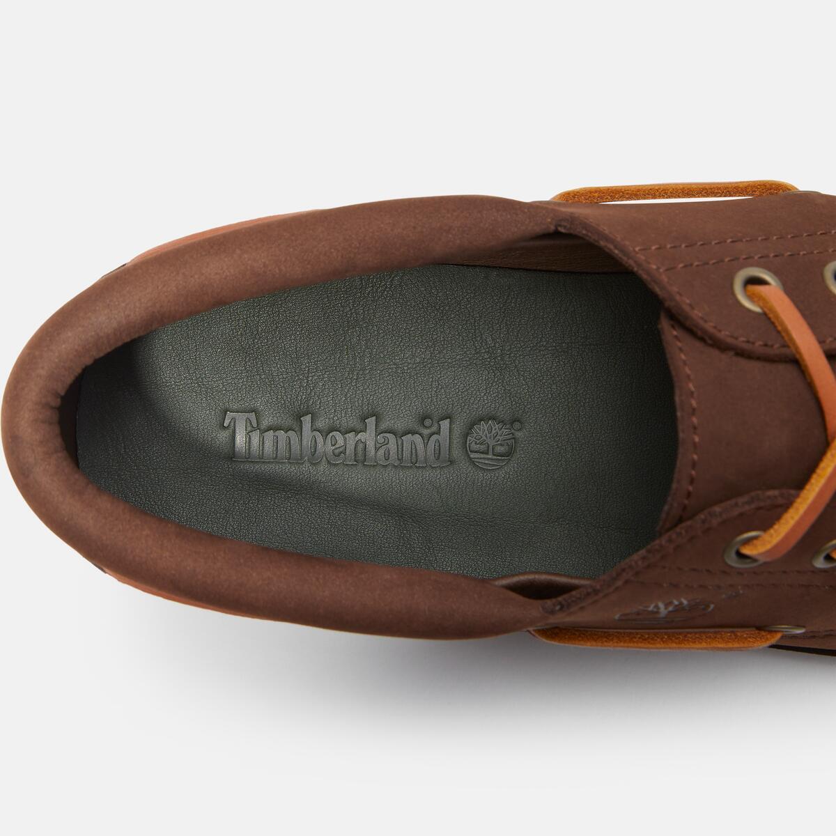 TIMBERLAND Men's Authentic 3-Eye Classic Lug Dark Brown Nubuck - Image 7