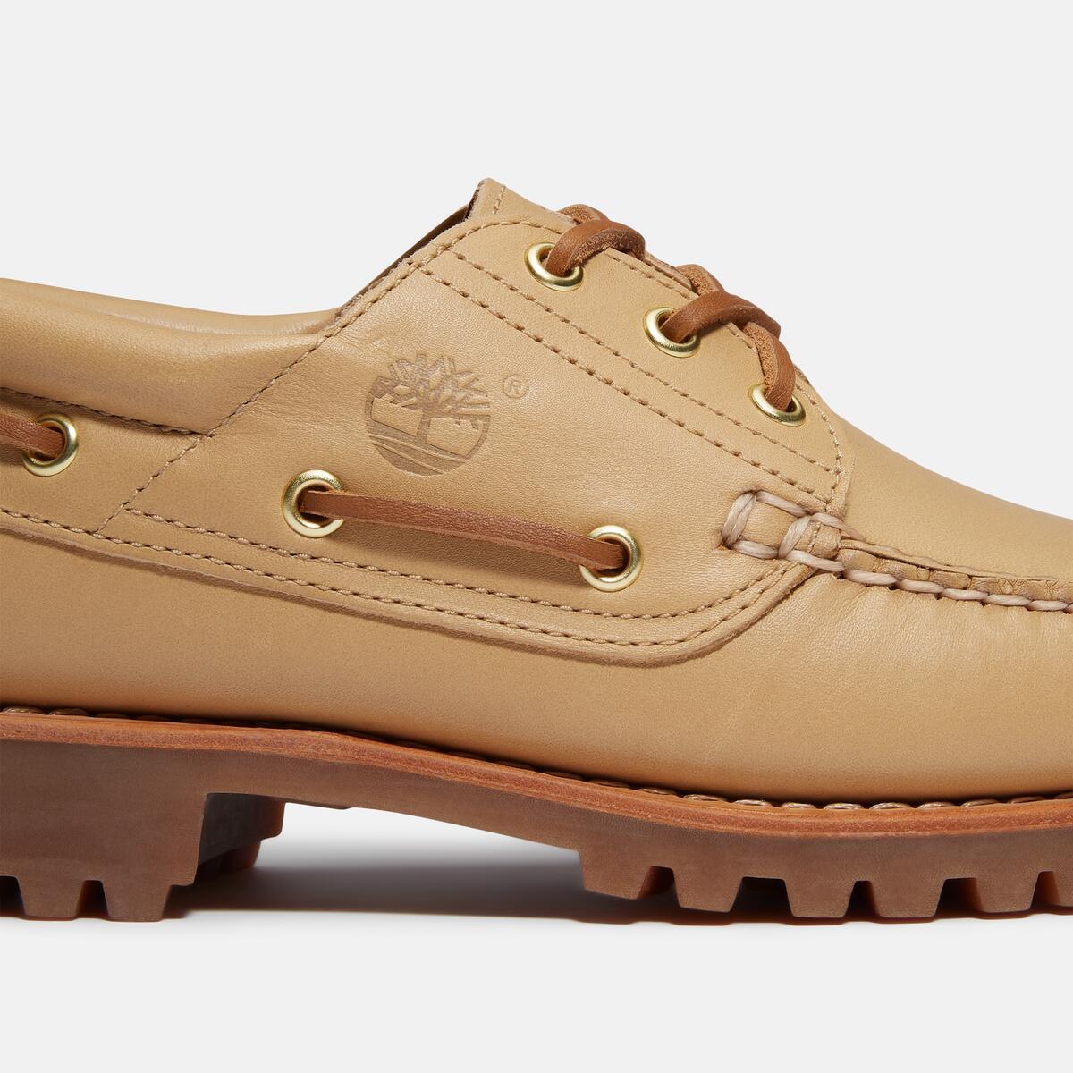 Buy Men's Authentic 3-Eye Classic Lug in Medium Beige Full Grain