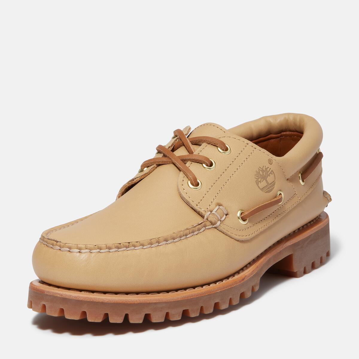 Buy Men's Authentic 3-Eye Classic Lug in Medium Beige Full Grain