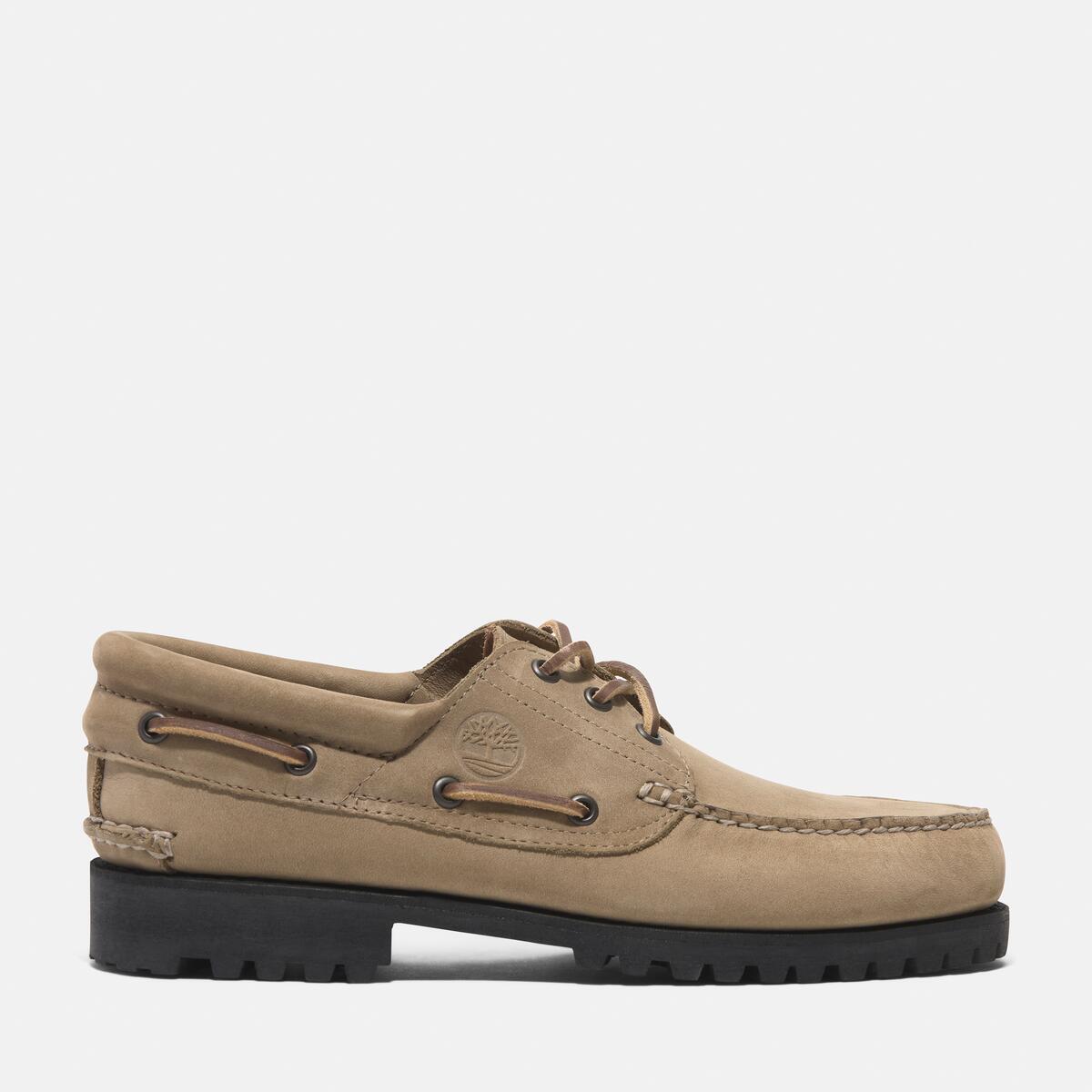 TIMBERLAND Men's Authentic 3-Eye Classic Lug Medium Beige Nubuck - Image 1
