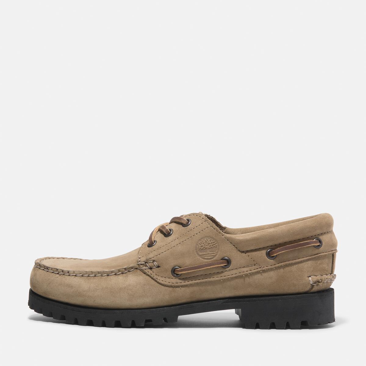 TIMBERLAND Men's Authentic 3-Eye Classic Lug Medium Beige Nubuck - Image 8