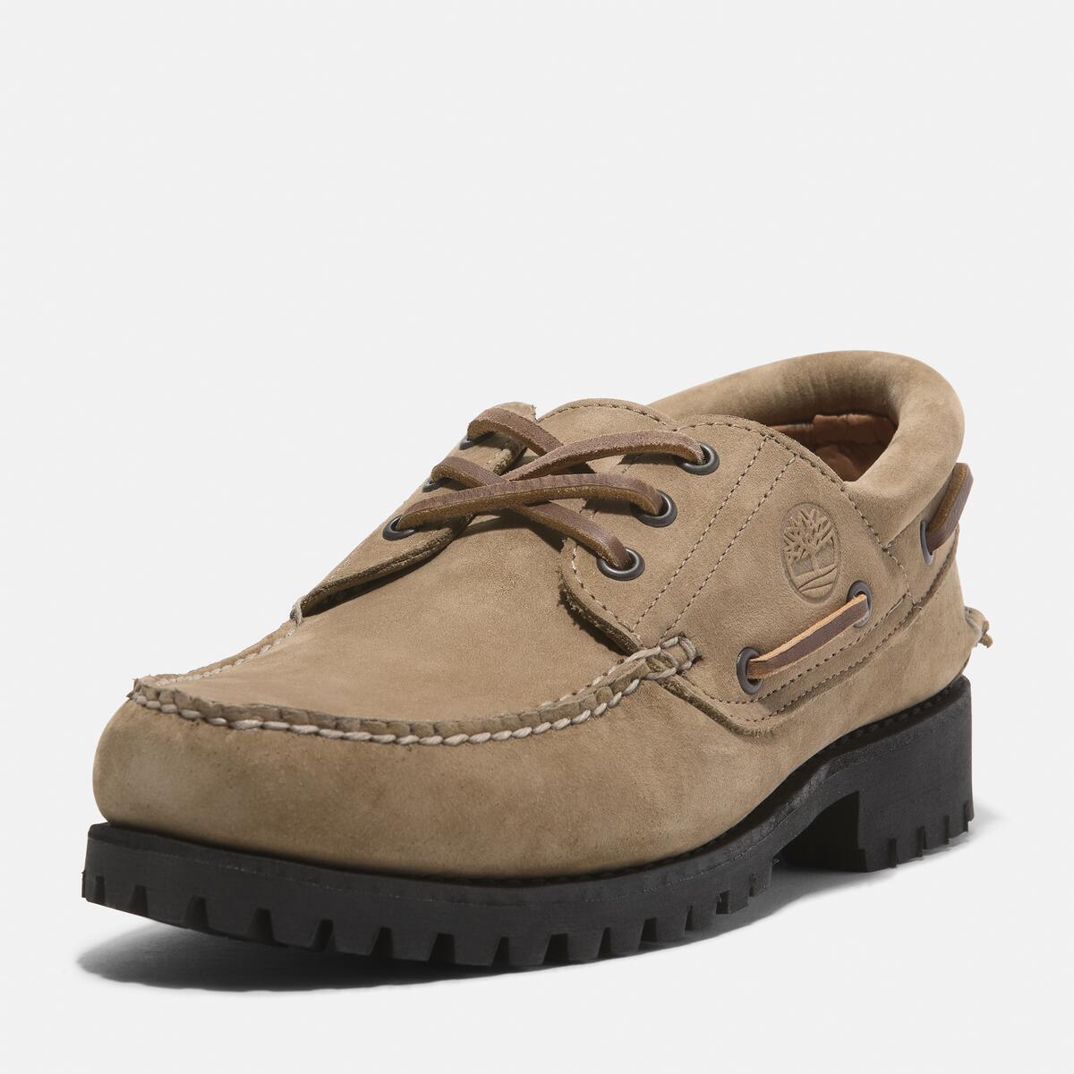 TIMBERLAND Men's Authentic 3-Eye Classic Lug Medium Beige Nubuck - Image 9