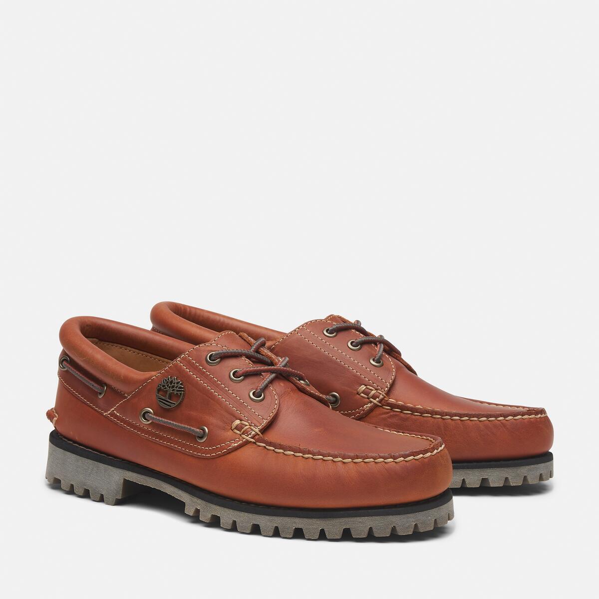 TIMBERLAND Men's Authentic 3-Eye Classic Lug Medium Orange Full Grain - Image 2