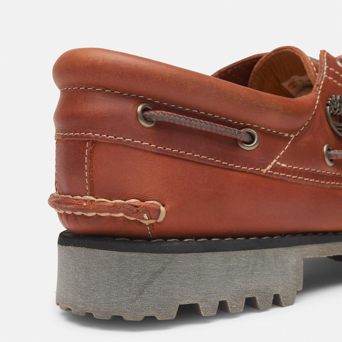 TIMBERLAND Men's Authentic 3-Eye Classic Lug Medium Orange Full Grain - Image 7