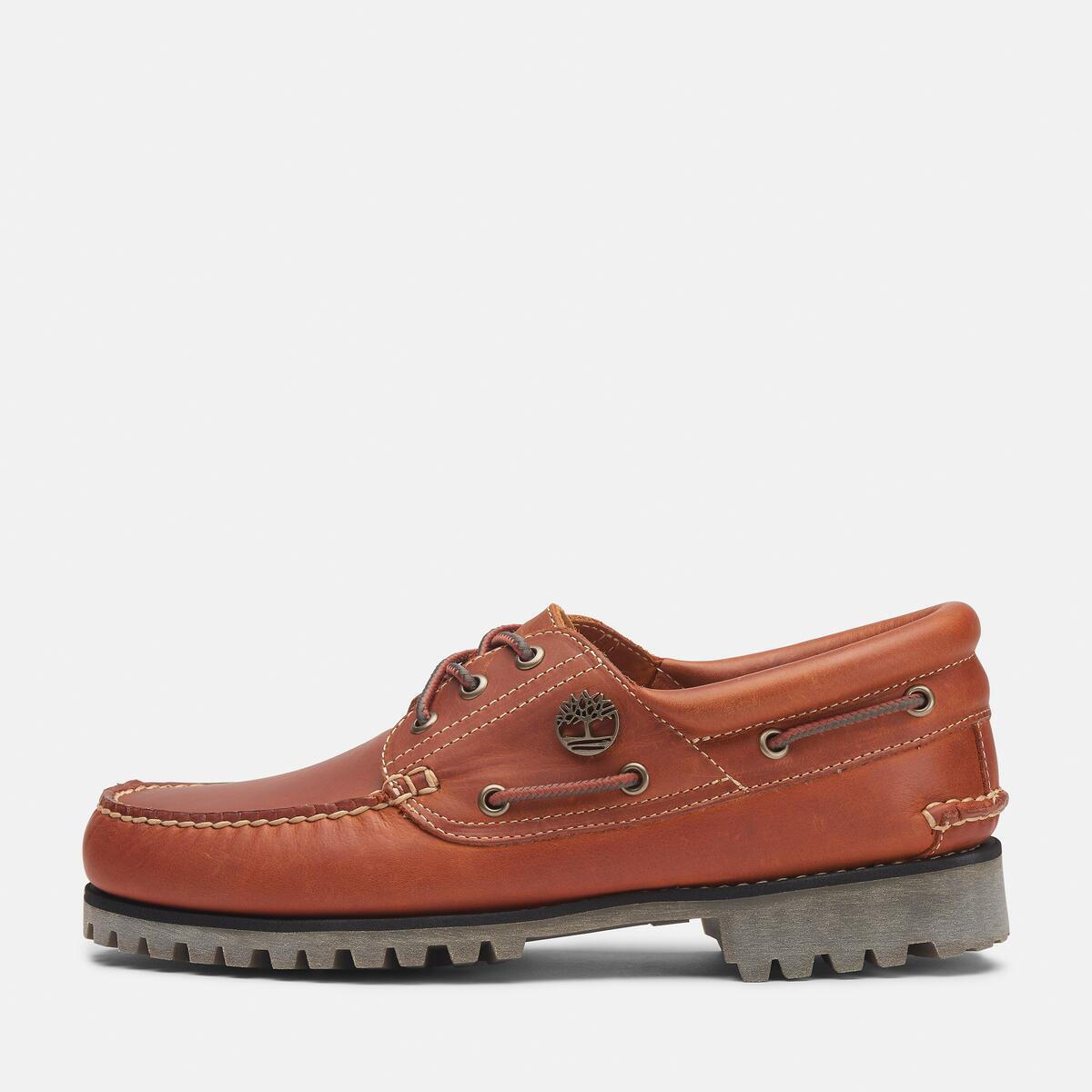 TIMBERLAND Men's Authentic 3-Eye Classic Lug Medium Orange Full Grain - Image 8