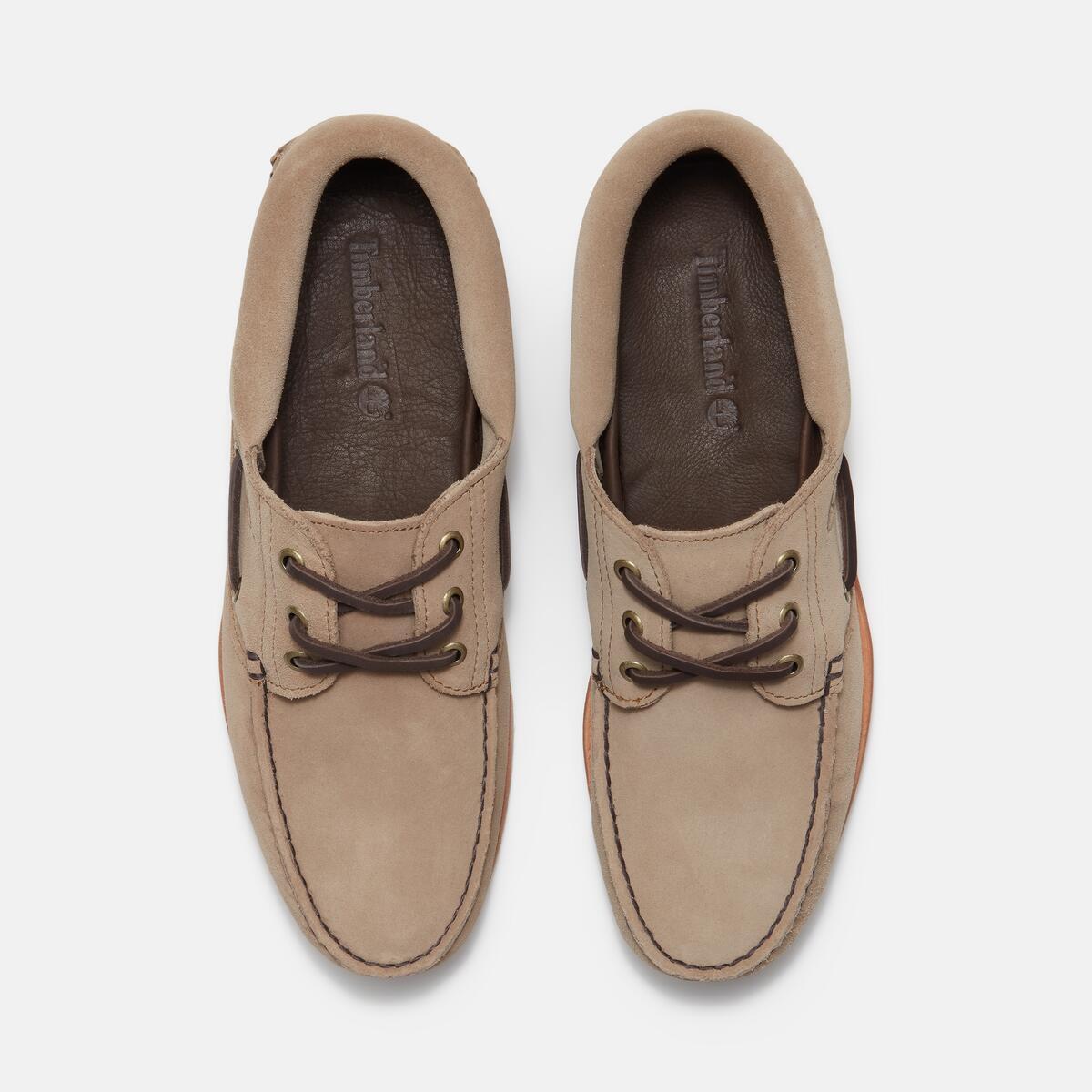 TIMBERLAND Men's Authentic 3-Eye Classic Lug Taupe Suede - Image 3
