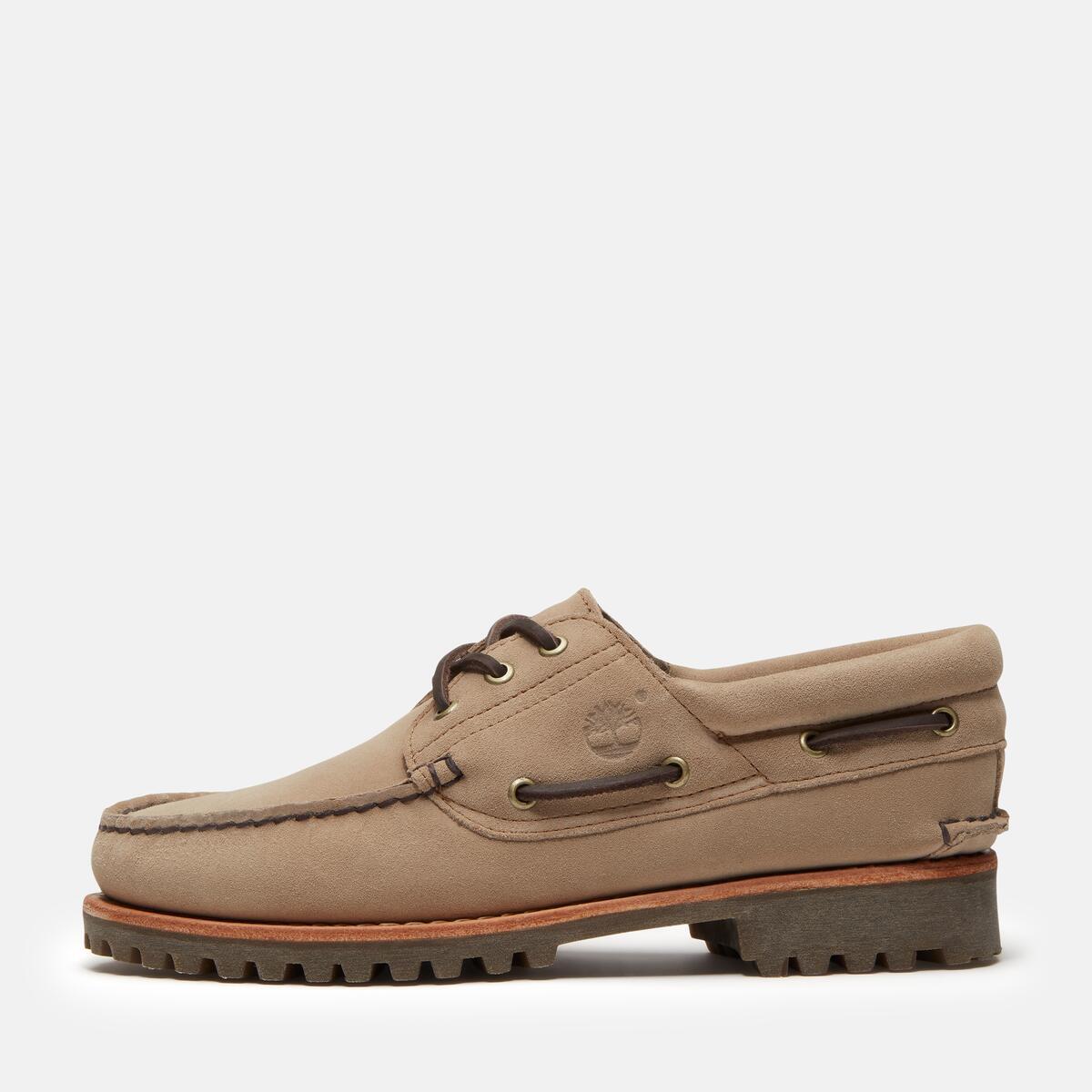 TIMBERLAND Men's Authentic 3-Eye Classic Lug Taupe Suede - Image 9