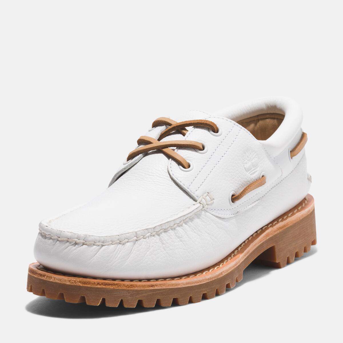 TIMBERLAND Men's Authentics 3-Eye Classic Lug White Full Grain - Image 9