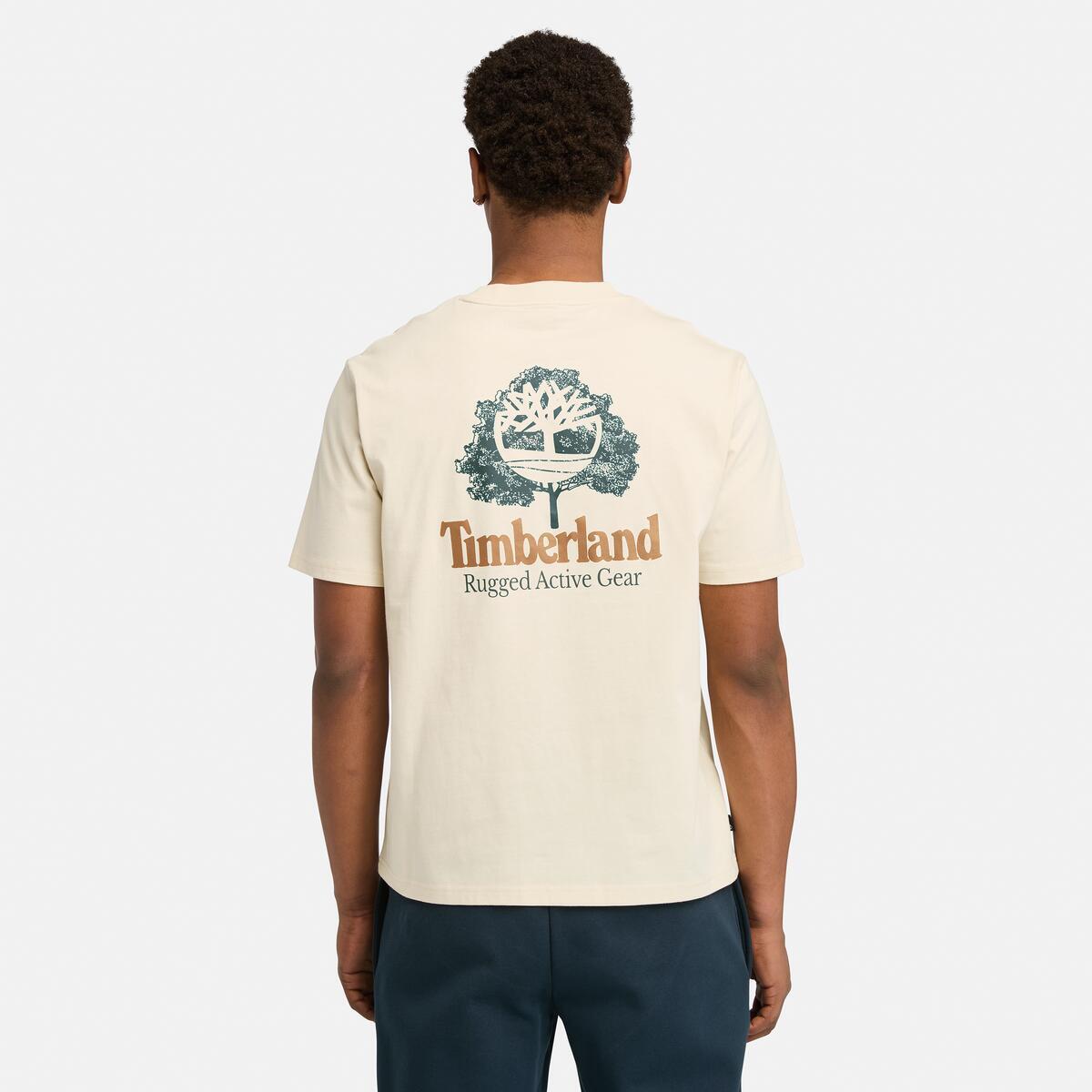 TIMBERLAND Men's Back Graphic Tee Angora - Image 4