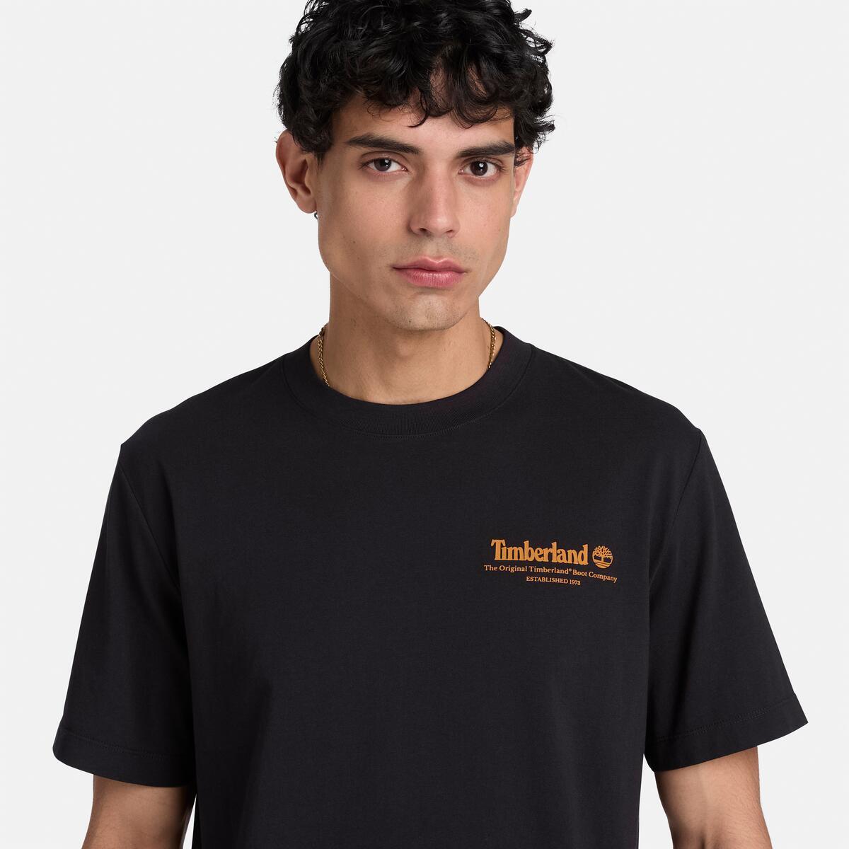 TIMBERLAND Men's Back Graphic Tee Black - Image 3