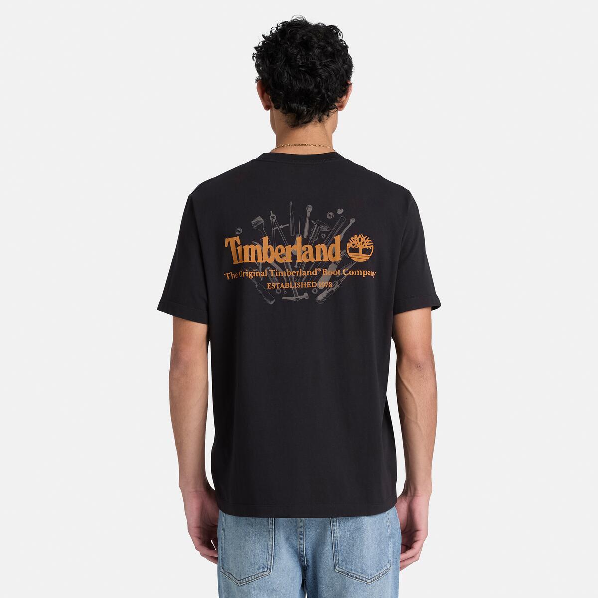 TIMBERLAND Men's Back Graphic Tee Black - Image 4