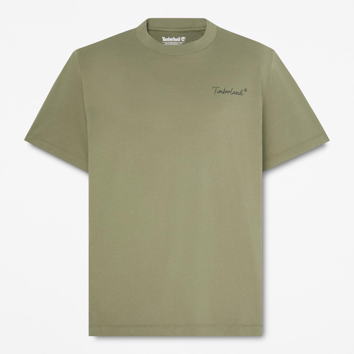 TIMBERLAND Men's Back Graphic Tee Deep Lichen Green - Image 5