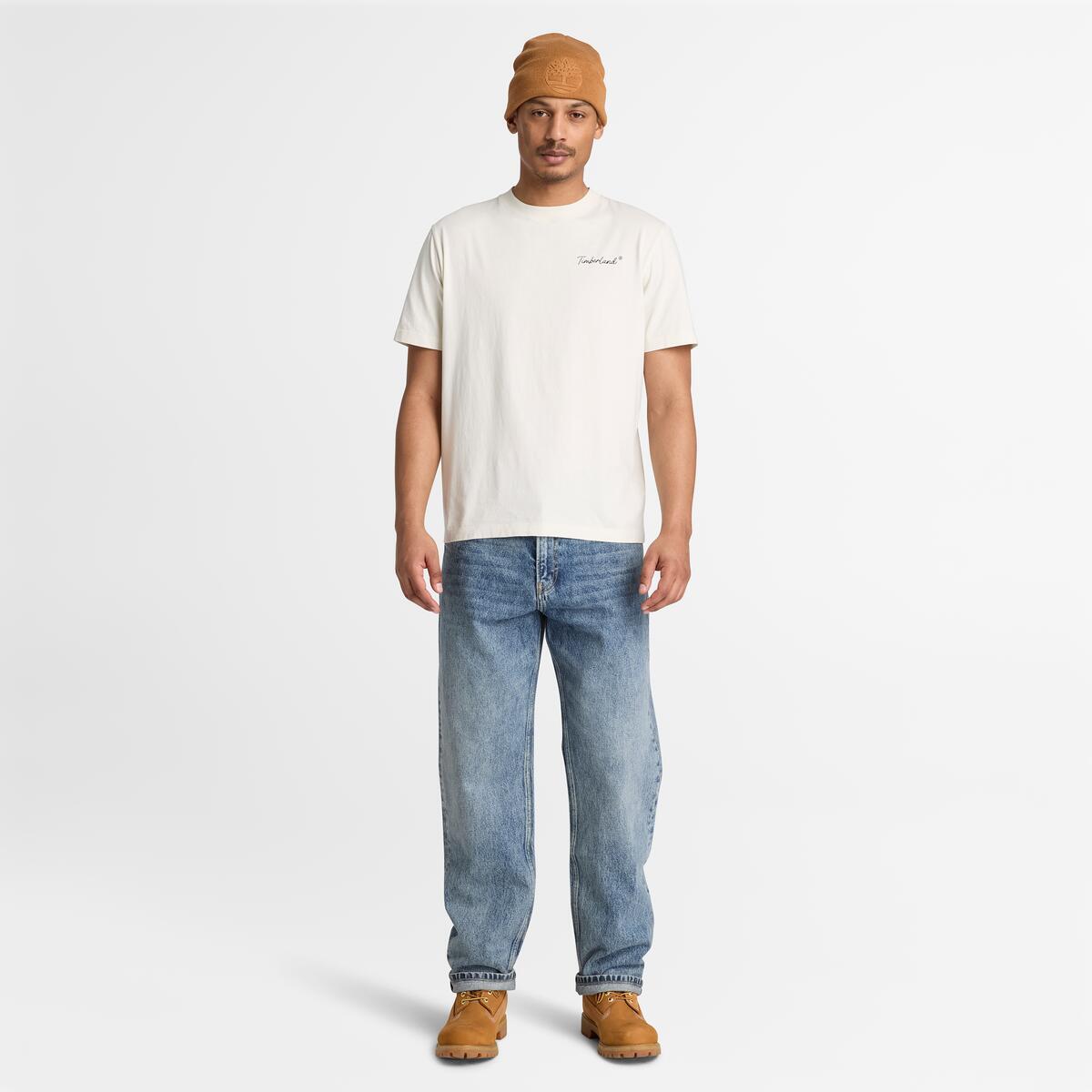 TIMBERLAND Men's Back Graphic Tee Vintage White - Image 2