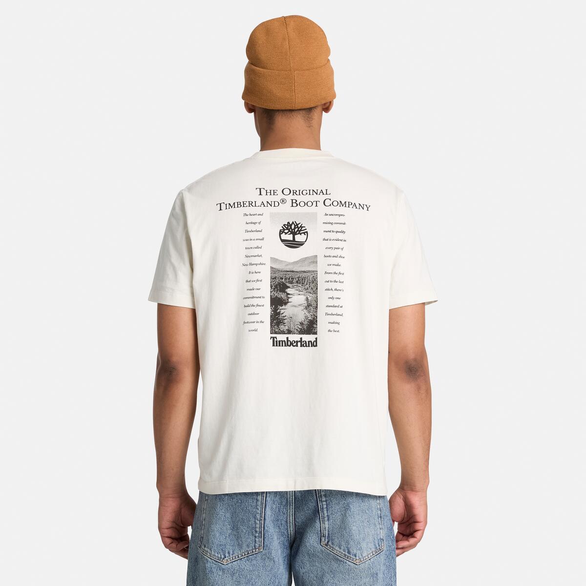 TIMBERLAND Men's Back Graphic Tee Vintage White - Image 3