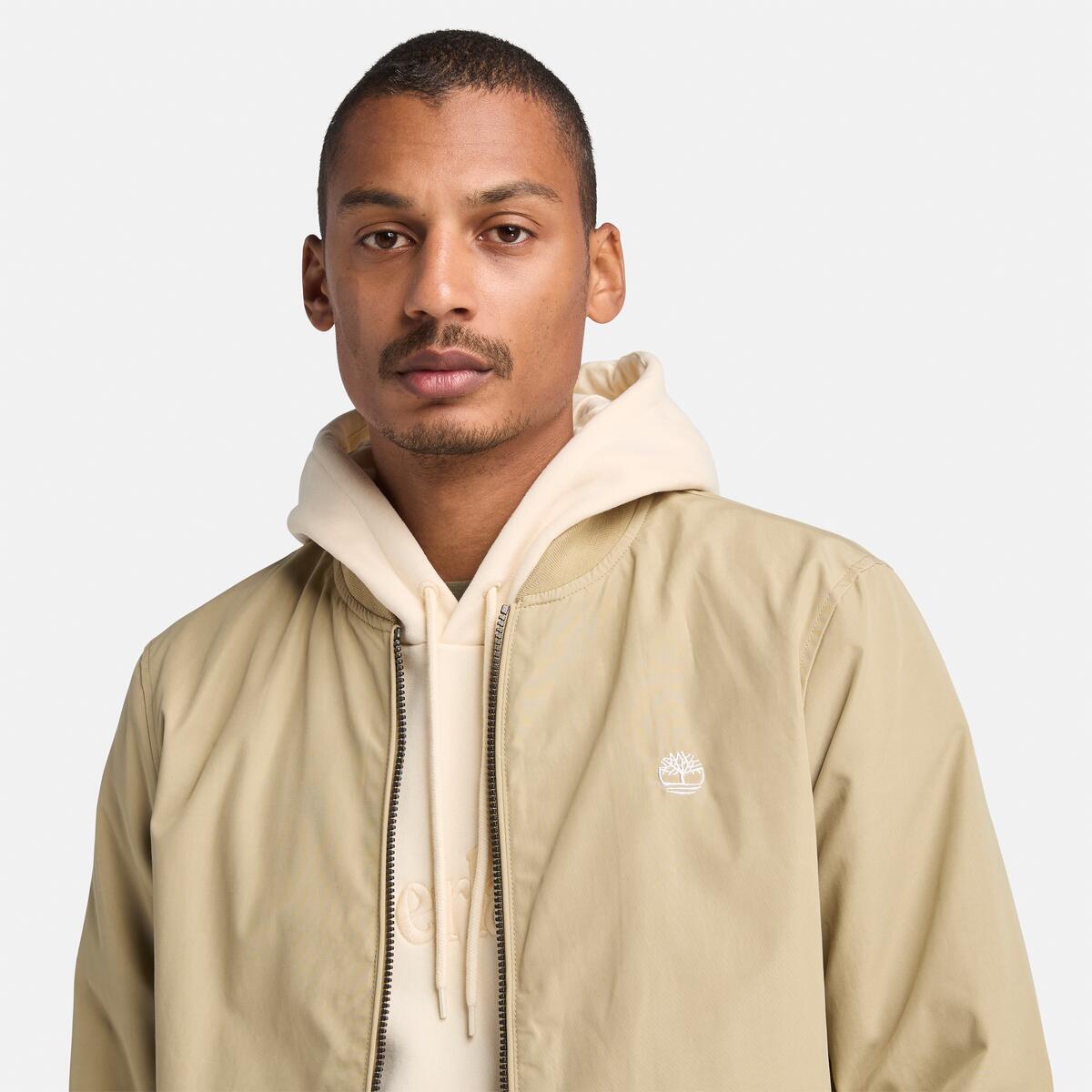 TIMBERLAND Men's Bomber Jacket Lemon Pepper - Image 3