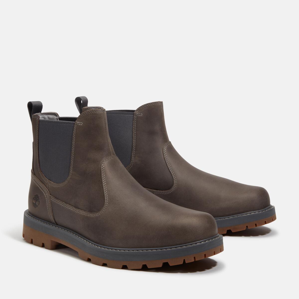 TIMBERLAND Men's Britton Road Chelsea Dark Grey Full Grain - Image 2
