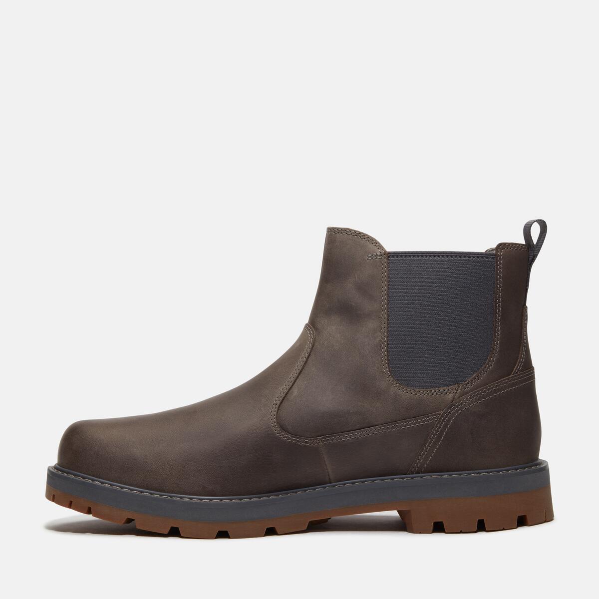 TIMBERLAND Men's Britton Road Chelsea Dark Grey Full Grain - Image 6