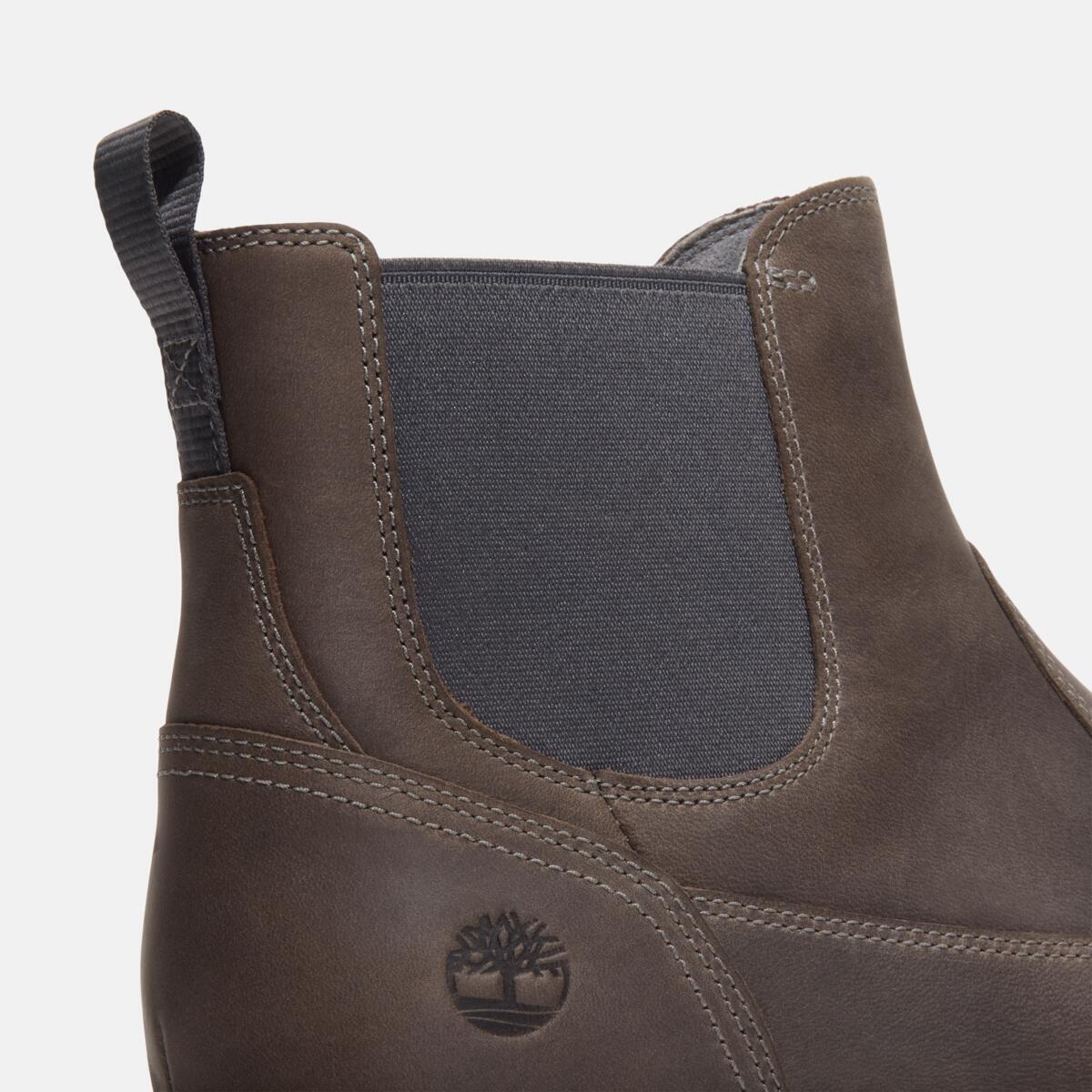 TIMBERLAND Men's Britton Road Chelsea Dark Grey Full Grain - Image 7