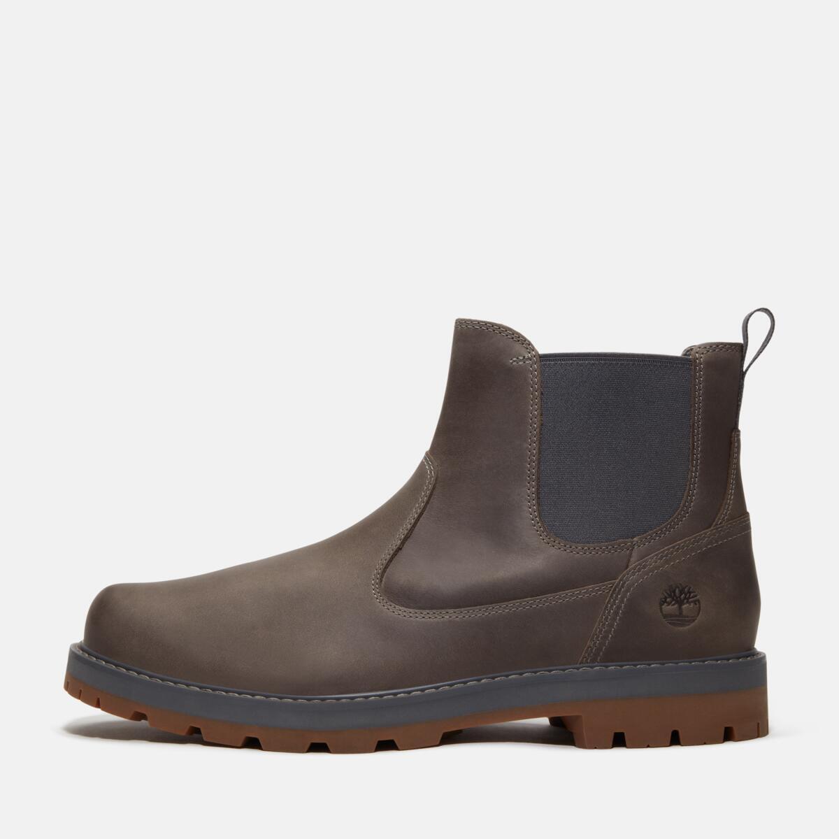 TIMBERLAND Men's Britton Road Chelsea Dark Grey Full Grain - Image 8