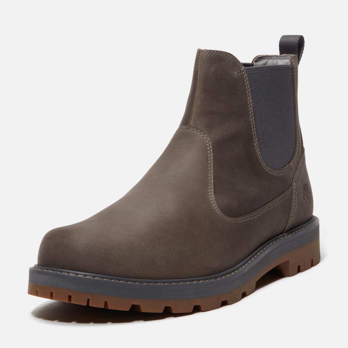 TIMBERLAND Men's Britton Road Chelsea Dark Grey Full Grain - Image 9
