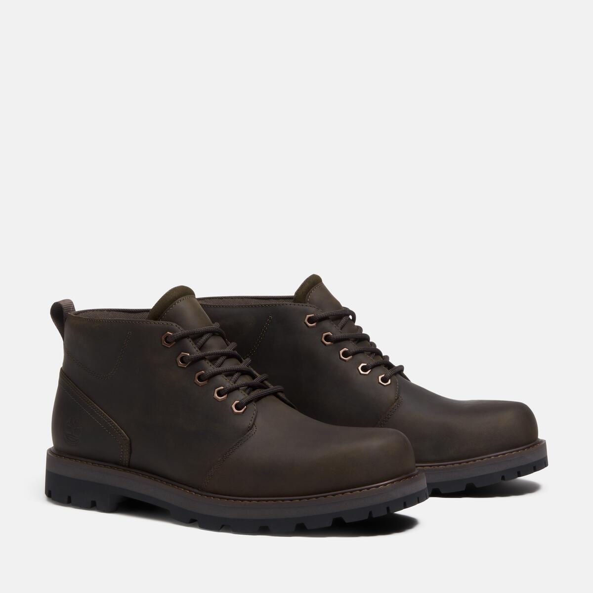 TIMBERLAND Men's Britton Road Waterproof Chukka Olive Full Grain - Image 2