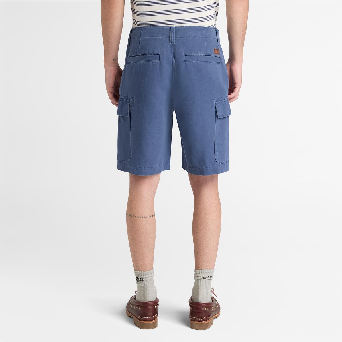 TIMBERLAND Men's Brookline Linen Cargo Shorts Oceana - Image 3