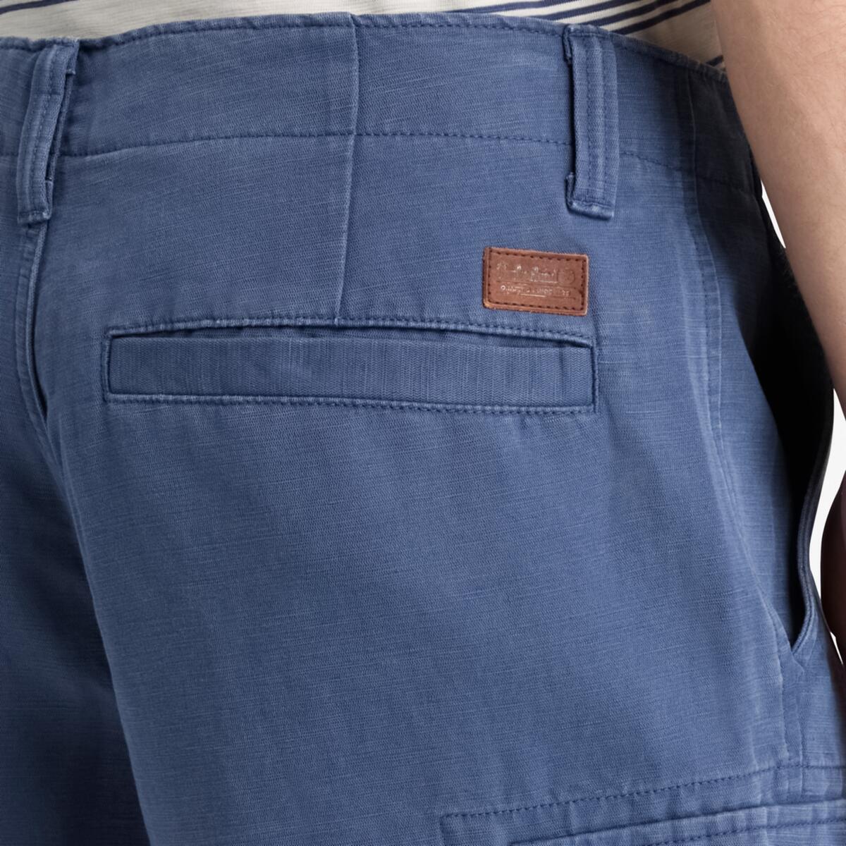 TIMBERLAND Men's Brookline Linen Cargo Shorts Oceana - Image 4
