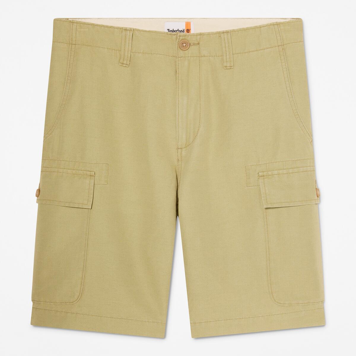 TIMBERLAND Men's Brookline Linen Cargo Shorts Sage - Image 5