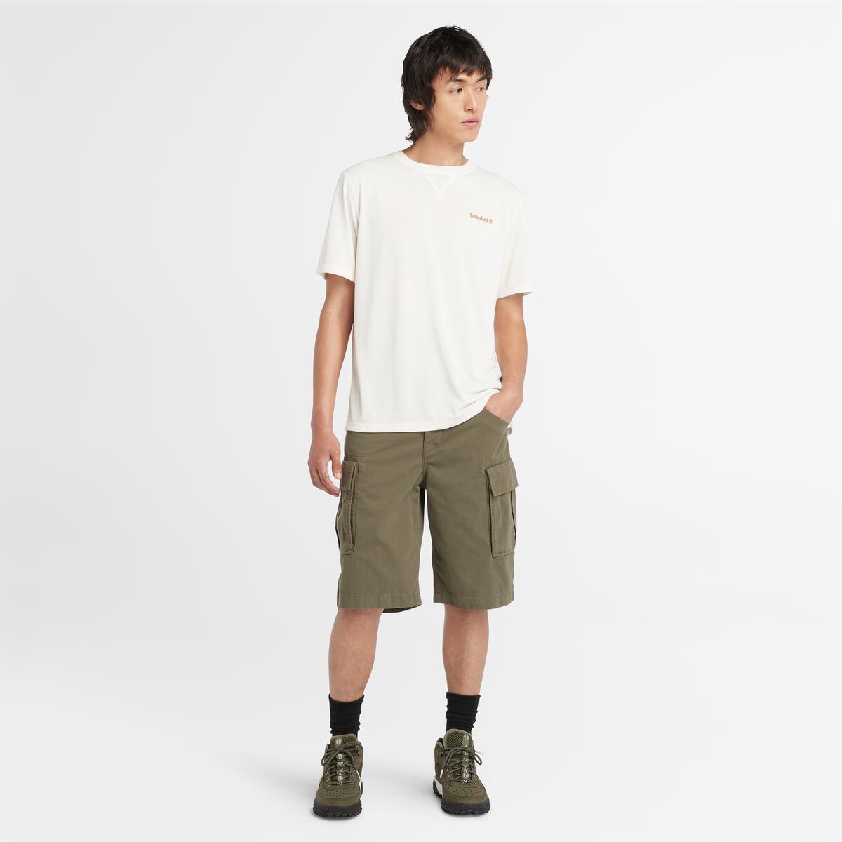 TIMBERLAND Men's Brookline Twill Cargo Short Leaf Green - Image 2