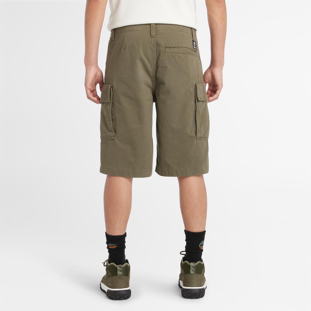 TIMBERLAND Men's Brookline Twill Cargo Short Leaf Green - Image 3