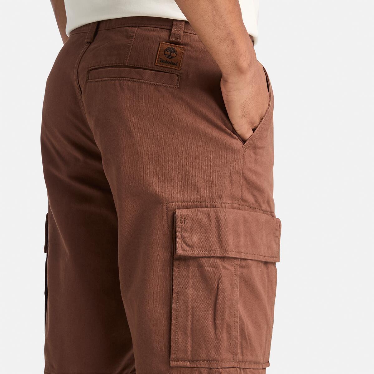 TIMBERLAND Men's Brookline Twill Cargo Short Pinecone - Image 3