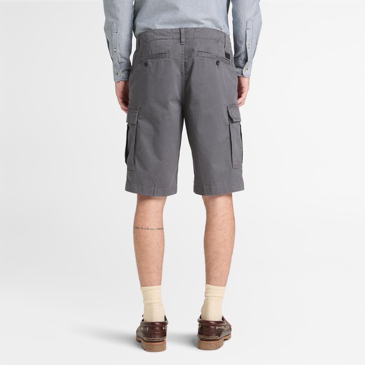TIMBERLAND Men's Brookline Twill Cargo Shorts Blackened Pearl - Image 3
