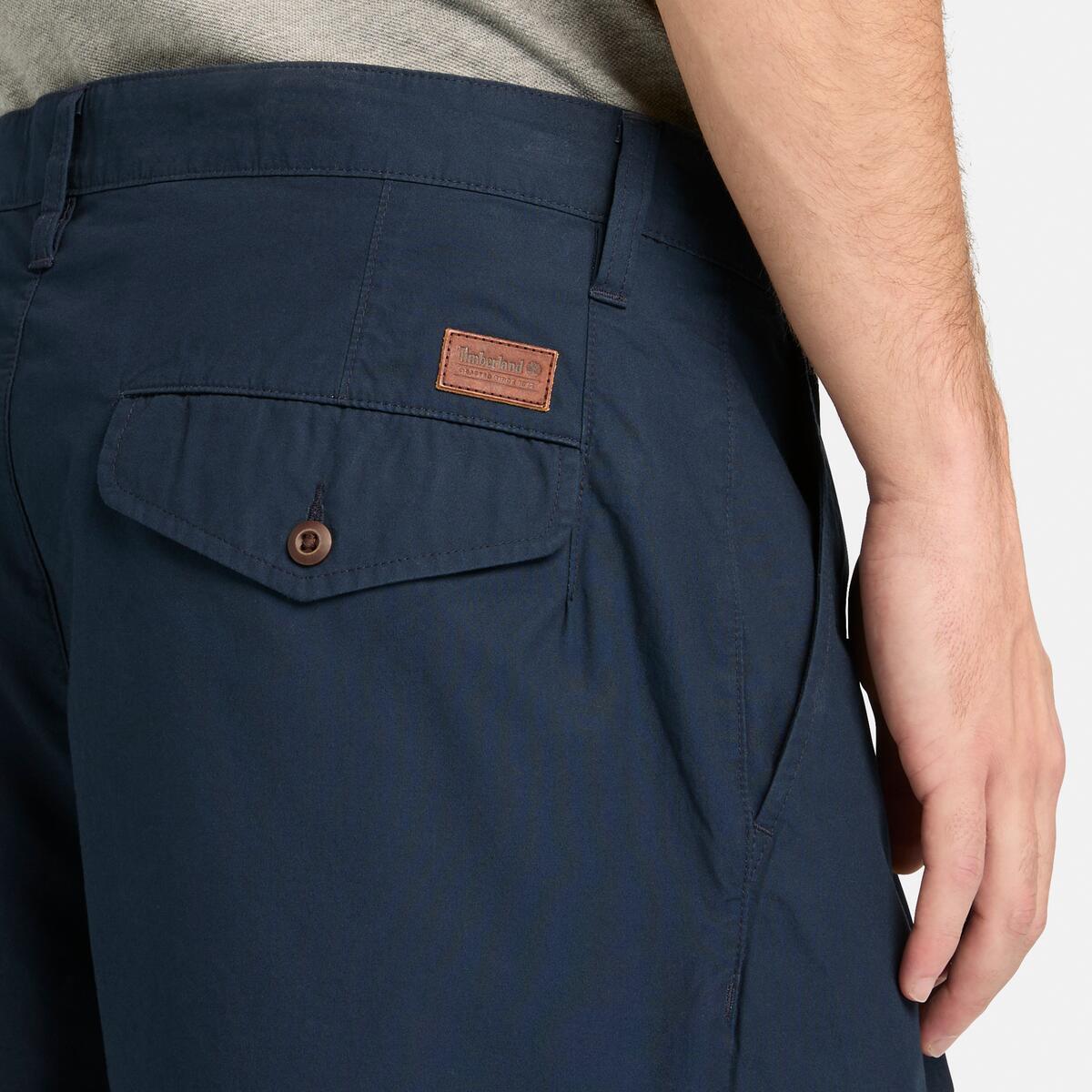 TIMBERLAND Men's Claremont Poplin Chino Shorts Dark Sapphire - Image 4