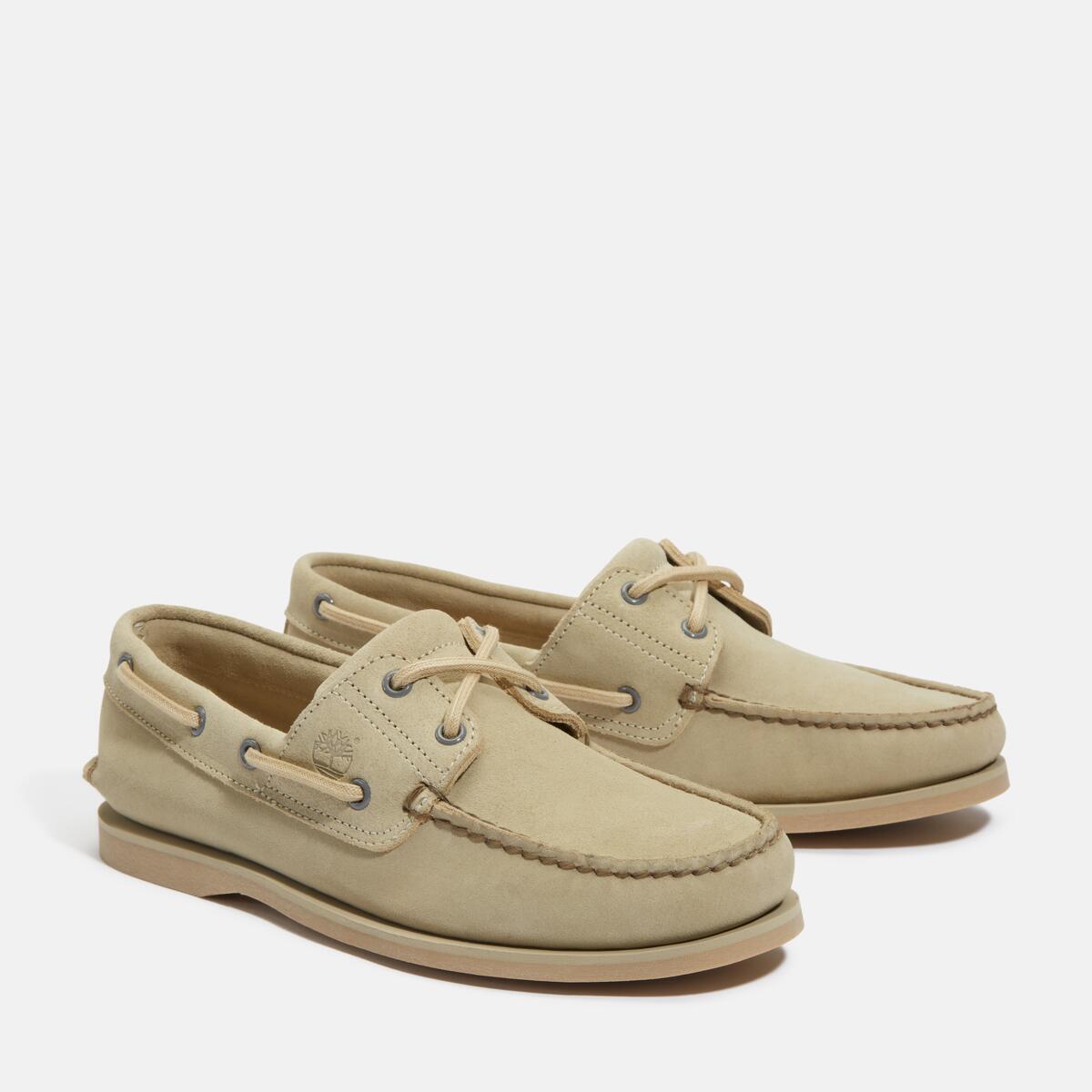 TIMBERLAND Men's Classic 2-Eye Boat Shoe Light Green Suede - Image 2