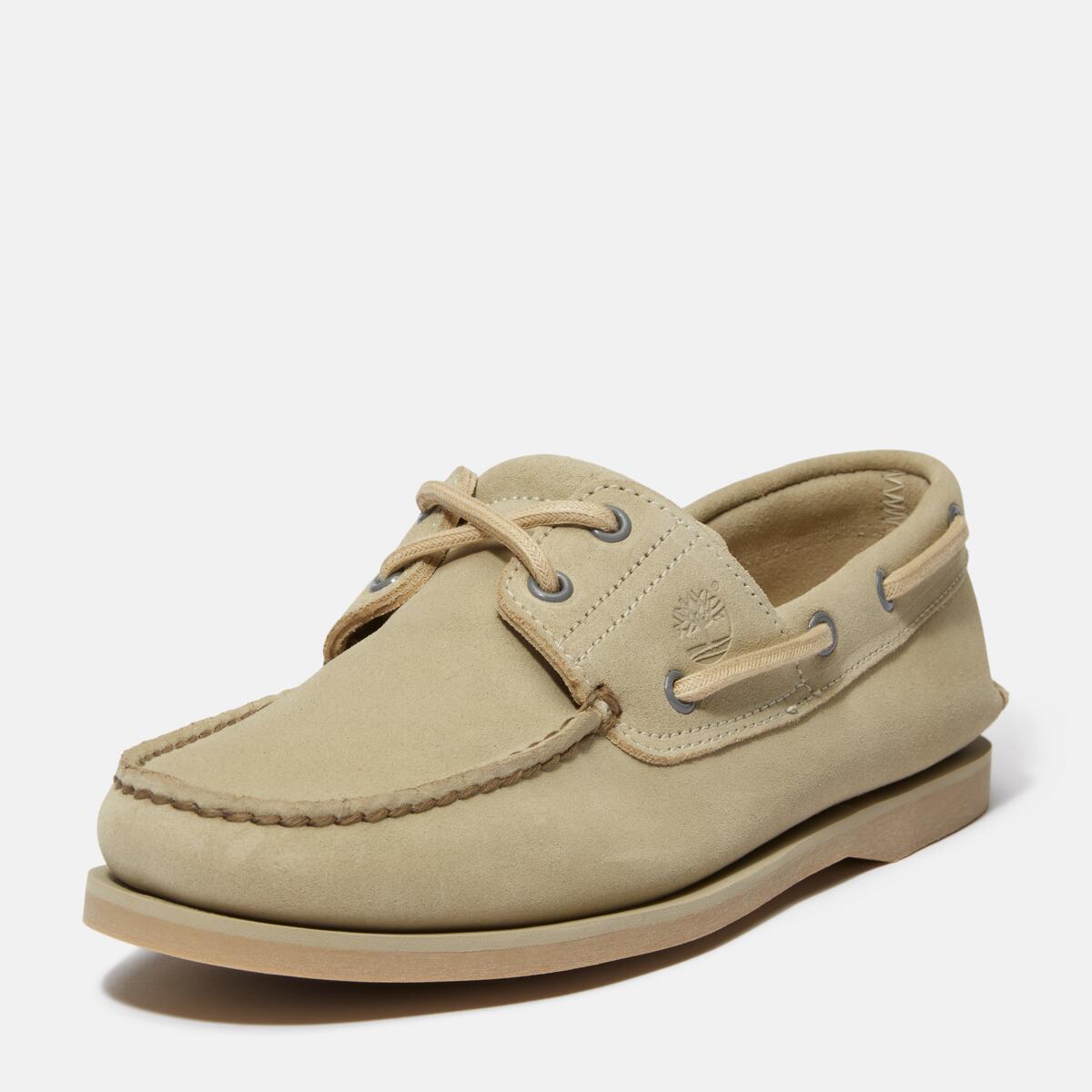 TIMBERLAND Men's Classic 2-Eye Boat Shoe Light Green Suede - Image 9