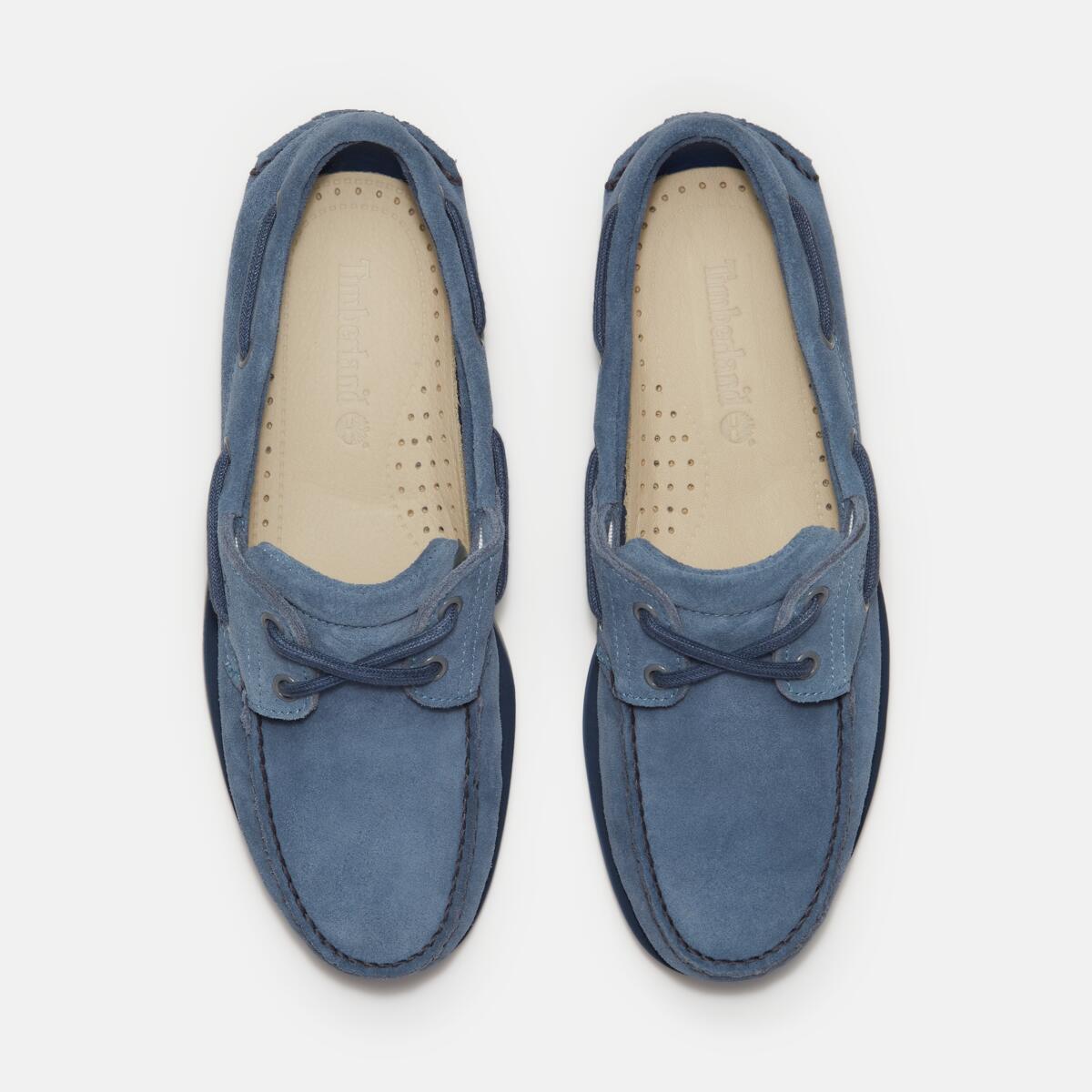 TIMBERLAND Men's Classic 2-Eye Boat Shoe Medium Blue Suede - Image 3