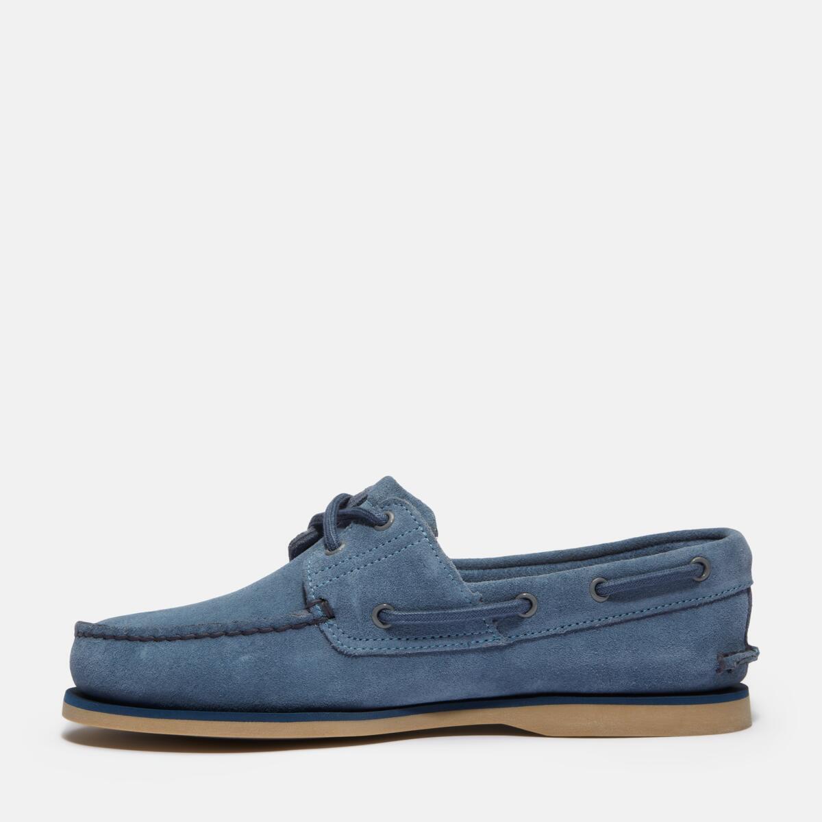 TIMBERLAND Men's Classic 2-Eye Boat Shoe Medium Blue Suede - Image 6