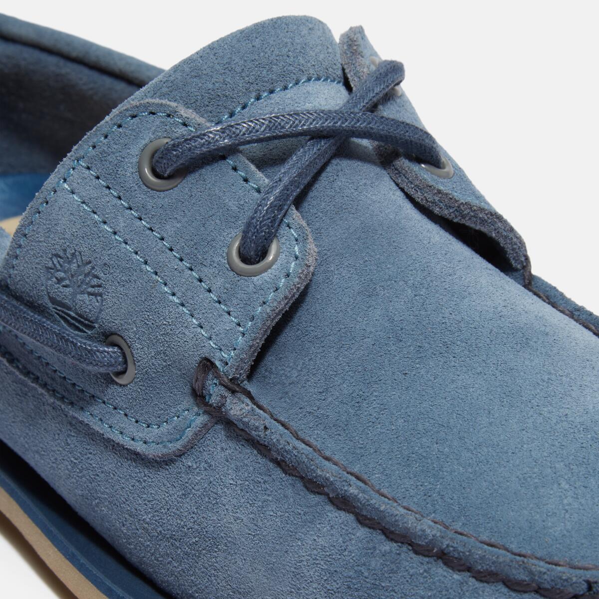 TIMBERLAND Men's Classic 2-Eye Boat Shoe Medium Blue Suede - Image 7