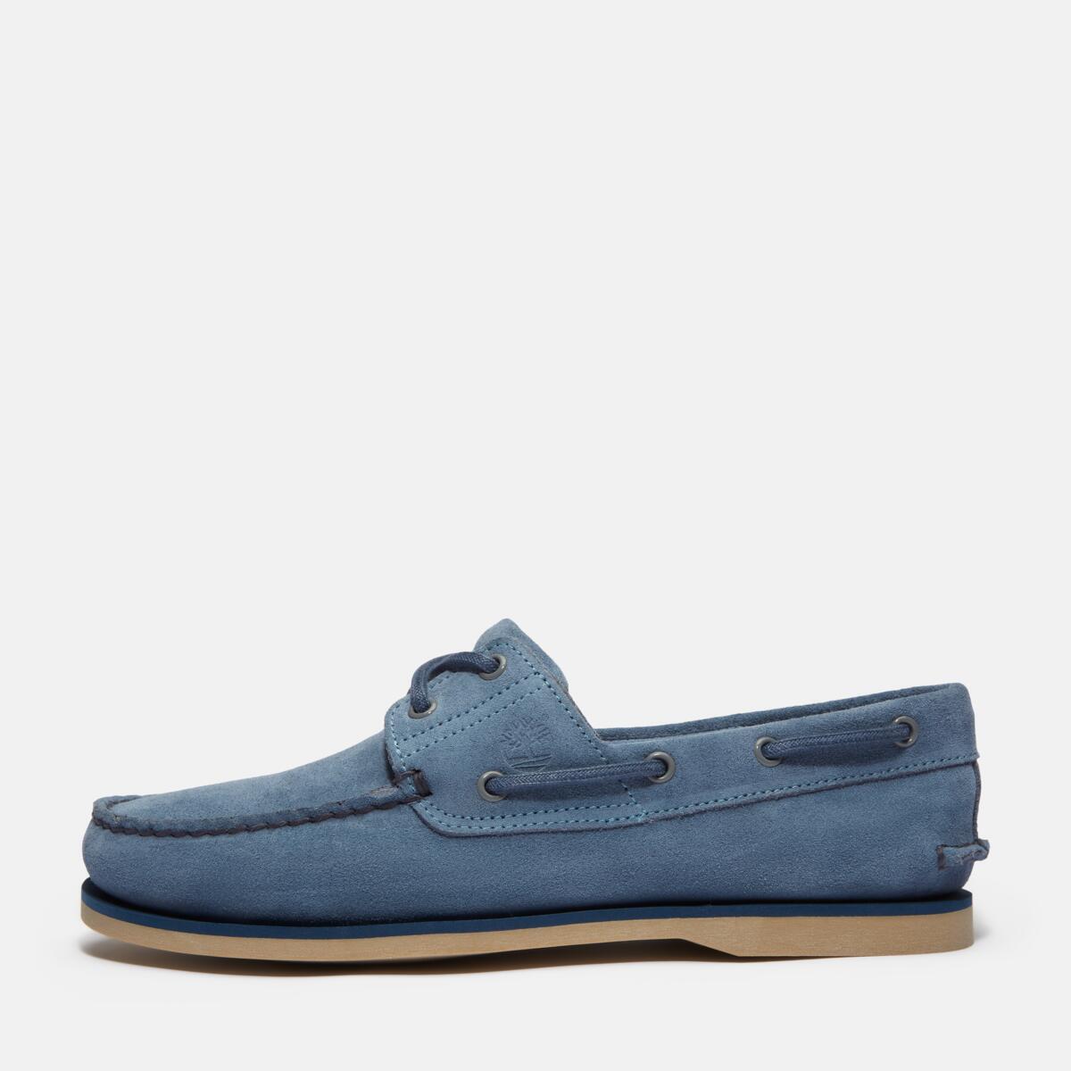 TIMBERLAND Men's Classic 2-Eye Boat Shoe Medium Blue Suede - Image 8