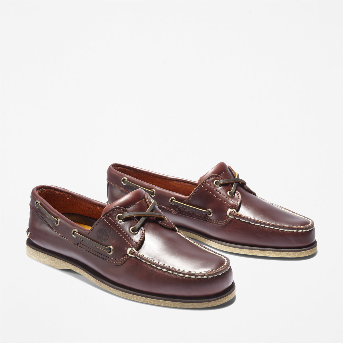 Buy Men's Classic 2-Eye Boat Shoes in Medium Brown Full-Grain