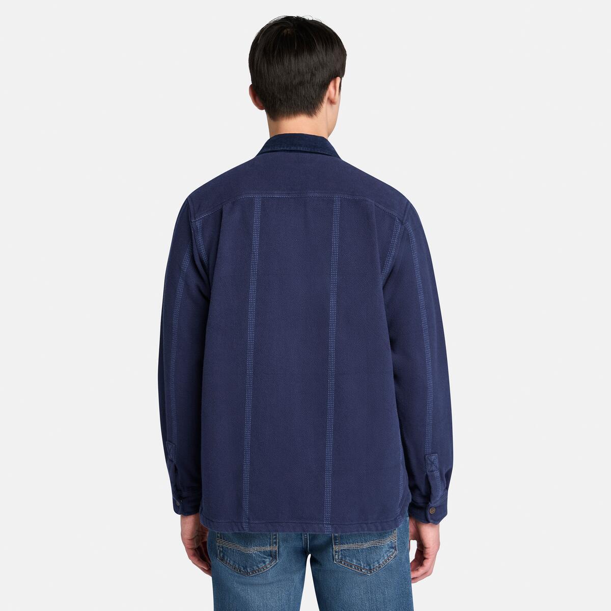 TIMBERLAND Men's Corduroy Collar Overshirt Peacoat - Image 4