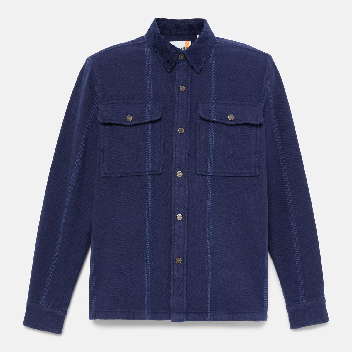 TIMBERLAND Men's Corduroy Collar Overshirt Peacoat - Image 5
