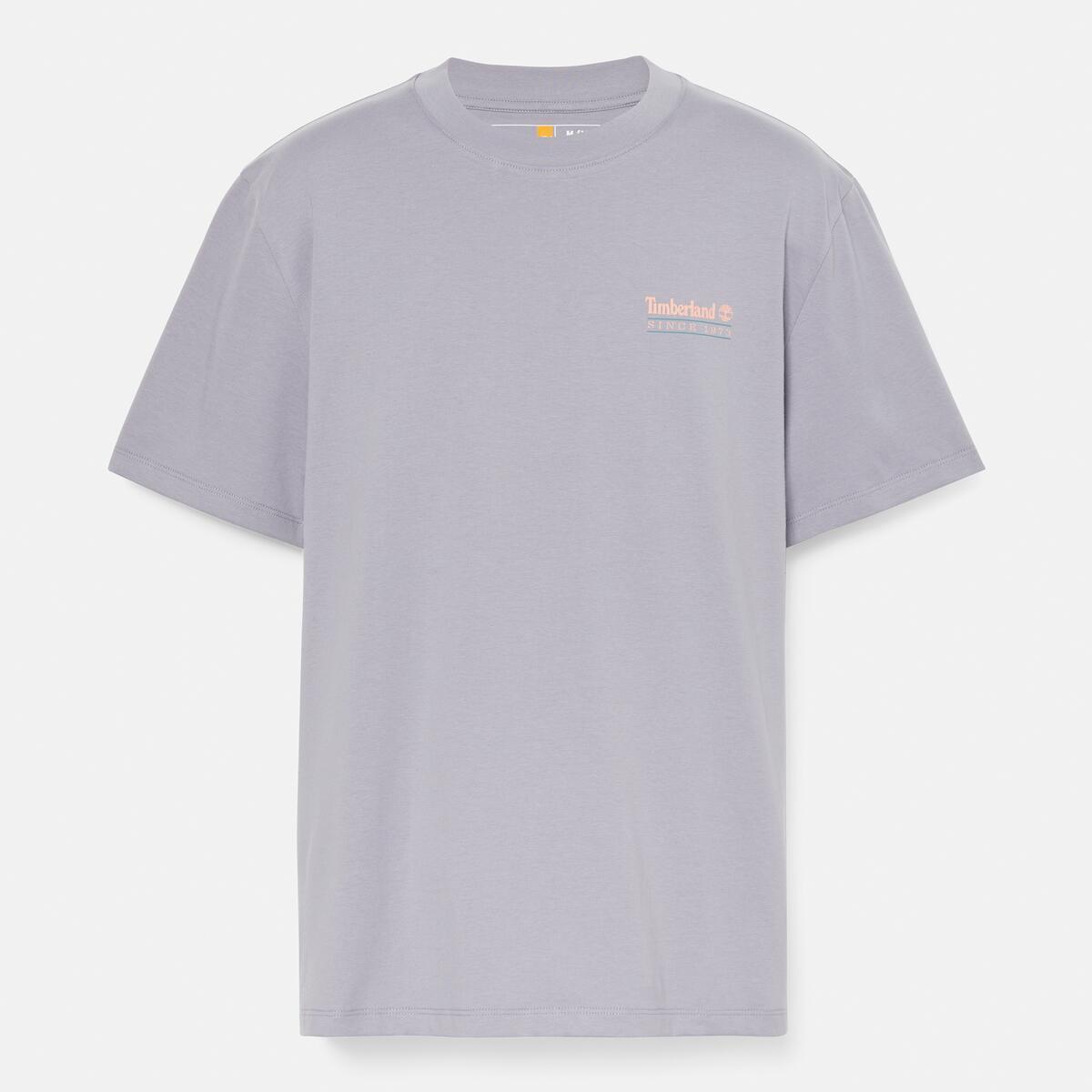 TIMBERLAND Men's Costal Textures Back Graphic Tee Quicksilver - Image 5