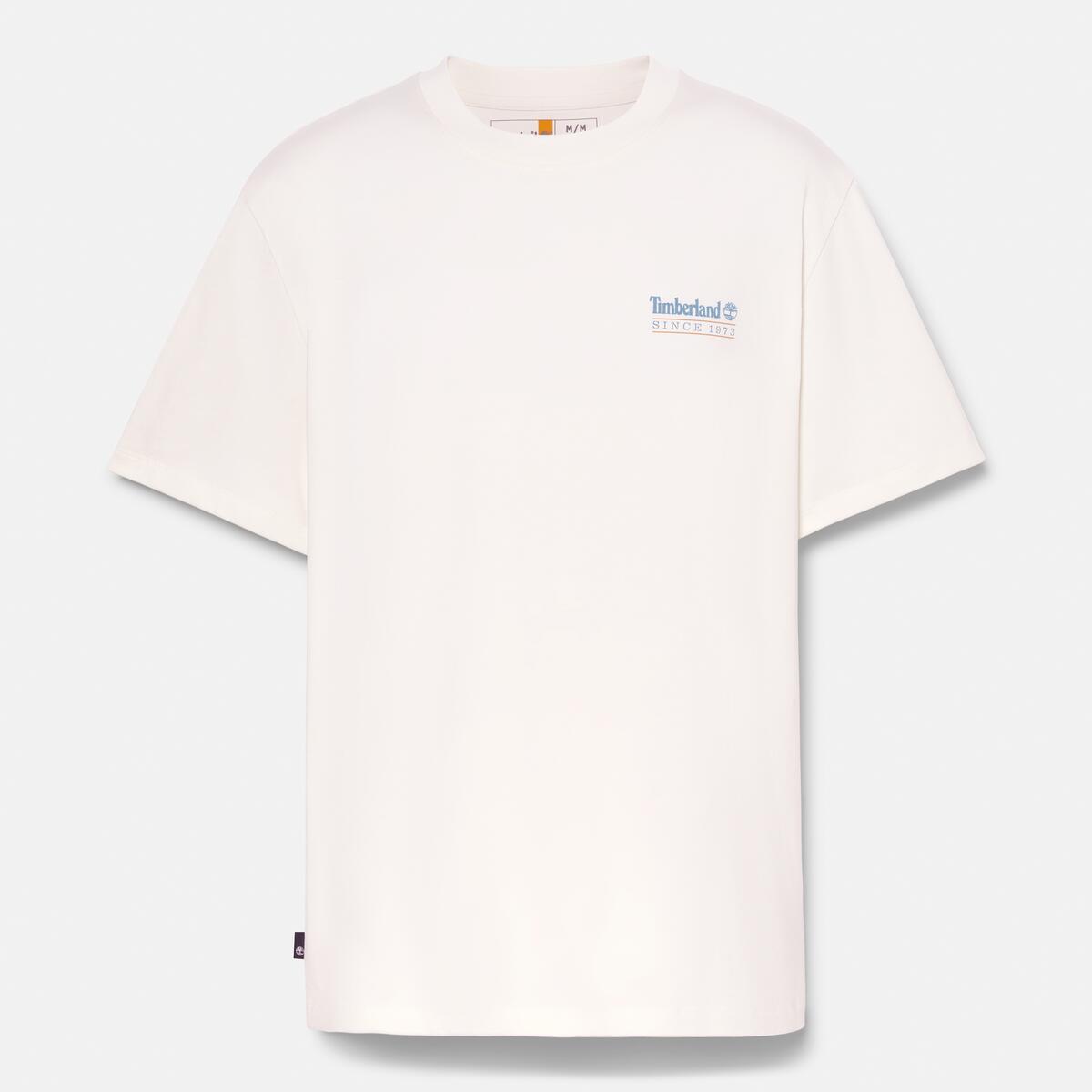 TIMBERLAND Men's Costal Textures Back Graphic Tee Vintage White - Image 5