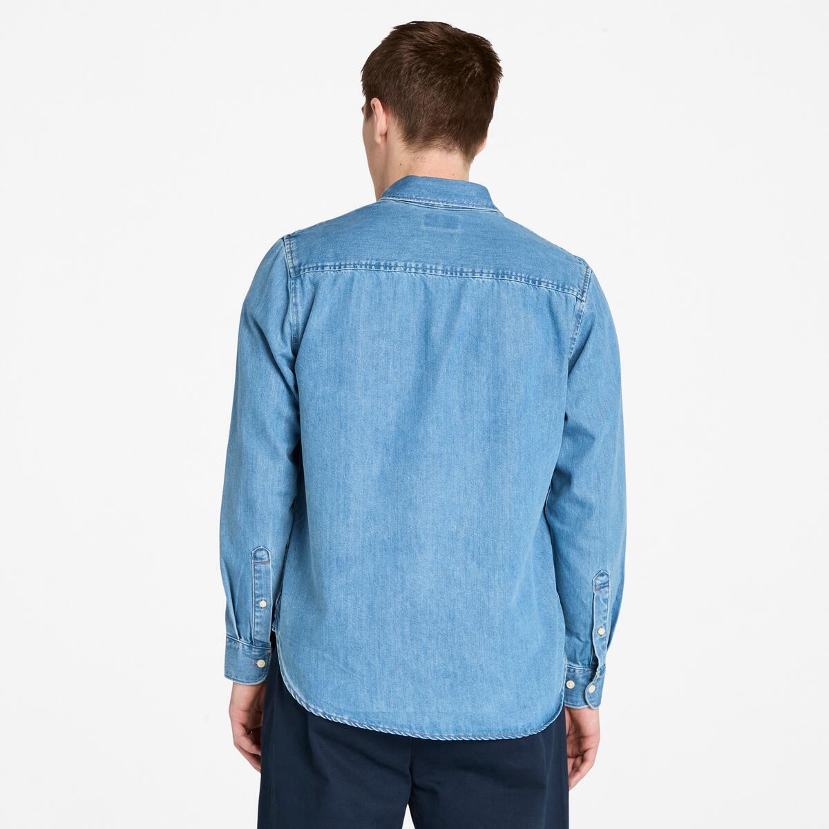 TIMBERLAND Men's Denim Shirt Horizon Blue Wash - Image 4