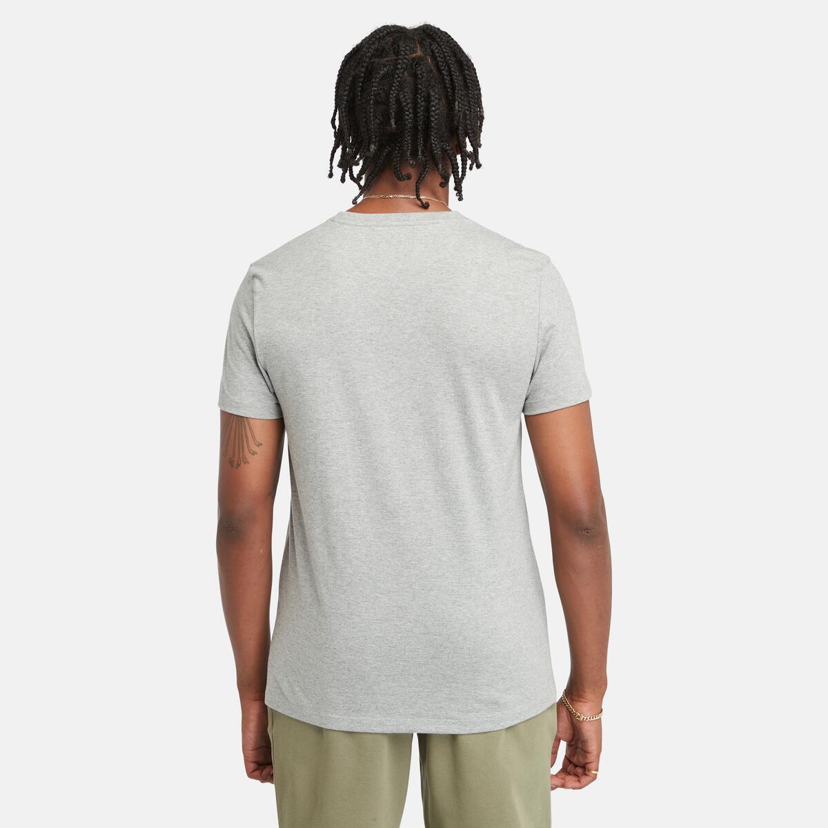 TIMBERLAND Men's Dunstan River Jersey Crew Tee Medium Grey Heather - Image 4