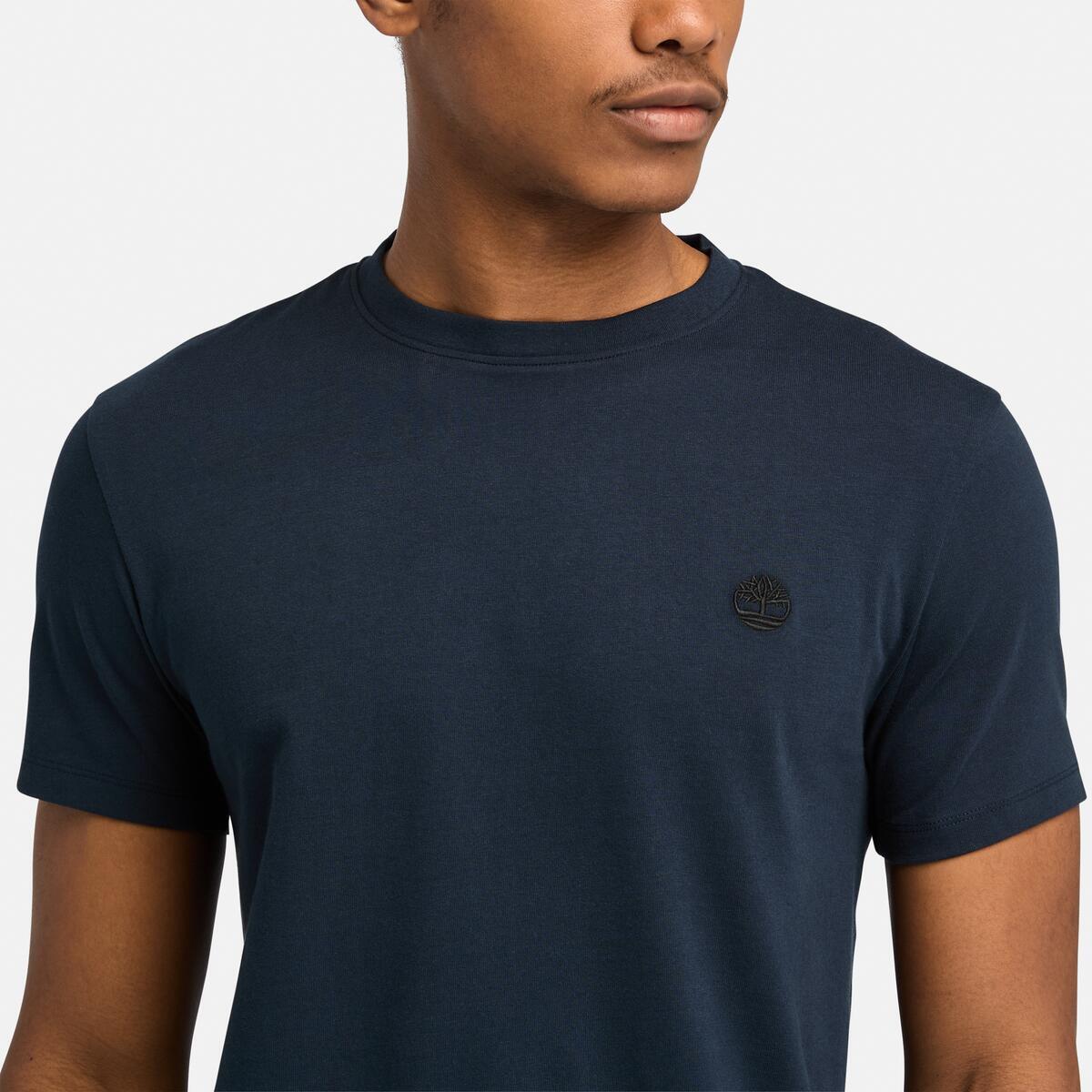 TIMBERLAND Men's Dunstan River Jersey Crew Tee Dark Sapphire-Dark Denim - Image 3